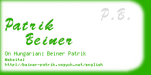 patrik beiner business card